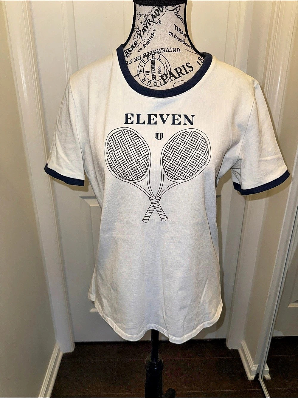 Eleven Paris Eleven tennis graphic tee Tennis Graphic Short Sleeve Tee in White